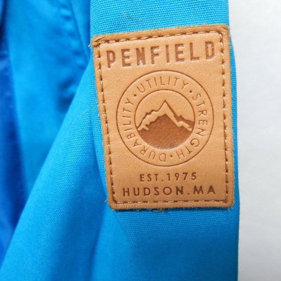 Penfield Hudson Wax 65/35 Women's Large Blue Canvas Full Zip Hooded Jacket - Picture 7 of 13
